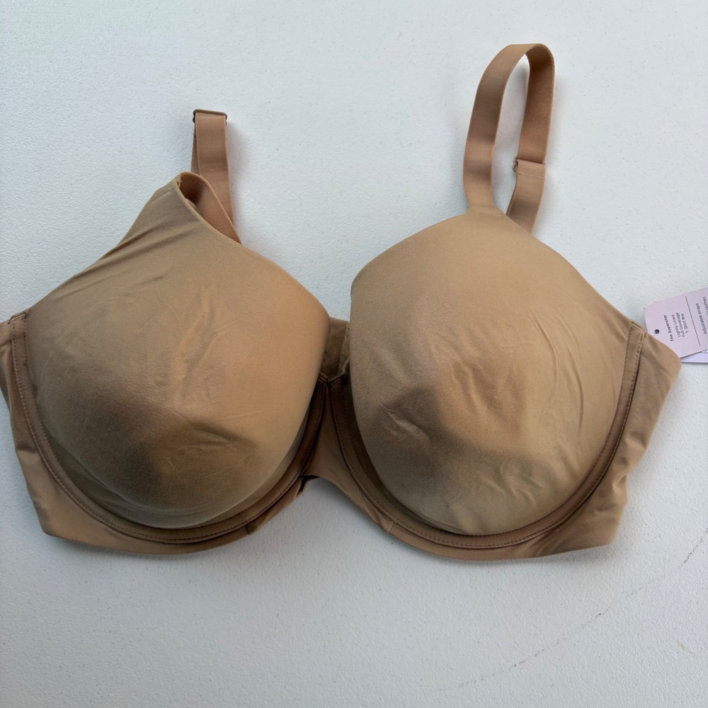 Auden The Superstar Lightly Lined Full Coverage T-Shirt Bra Beige 42DDD NWT